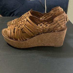 Tory Burch Killian Cork Huarache wedge
